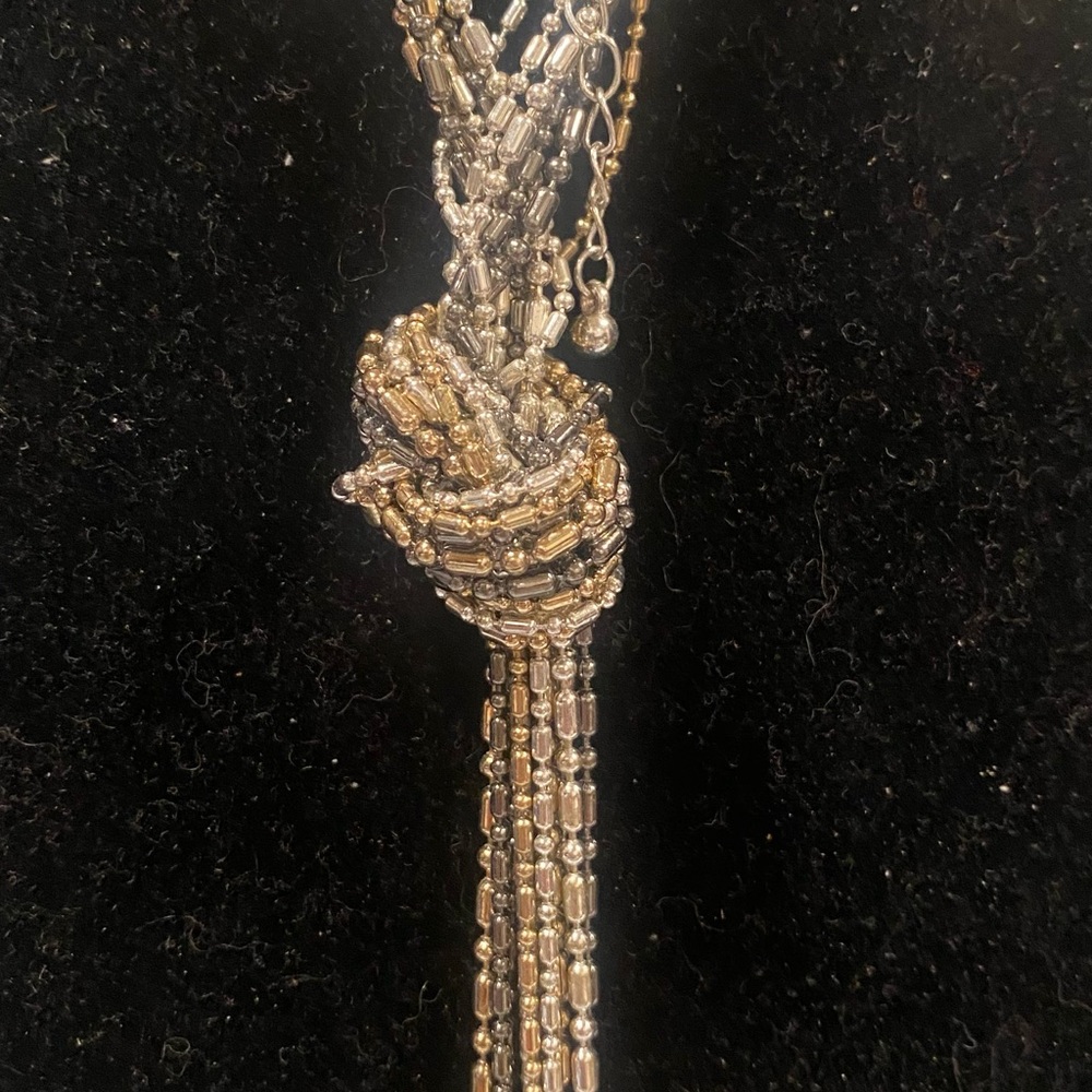 NECKLACE Linda Evelyn 3-Tone Chain With Tassel